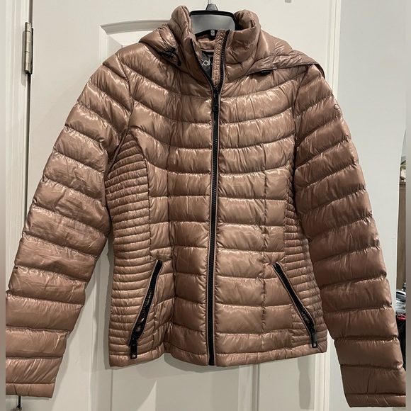 Calvin Klein rose gold packable down blend puffer coat jacket- medium - Picture 1 of 10